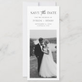 Einfache moderne minimalistische Lesezeichen-Foto- Save The Date (Vorderseite)