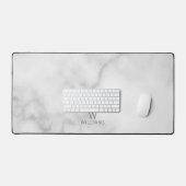 Einfache, moderne, Minimalistische Marmormonogramm Schreibtischunterlage (Tastatur & Maus)