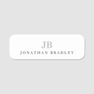 Einfache moderne Minimalistische Monogramm Berufli Namensschild
