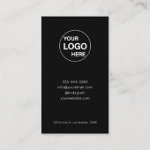 Einfache moderne Minimalistische Monogramm Berufli Visitenkarte (Rückseite)