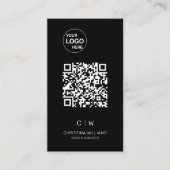 Einfache moderne Minimalistische Monogramm Berufli Visitenkarte (Vorderseite)