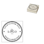 Einfache moderne Minimalistische Monogramm-Rücksen Gummistempel (Stempel)