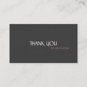 Einfache moderne Minimalistische Ordnung Vielen Da Visitenkarte (Vorderseite)