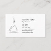 Einfache moderne Minimalistische Pilates-Fitness Visitenkarte (Rückseite)