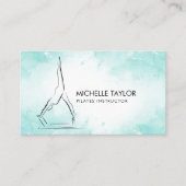 Einfache moderne Minimalistische Pilates-Fitness Visitenkarte (Vorderseite)