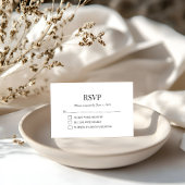 Einfache moderne minimalistische RSVP-Karte Mitteilungskarte