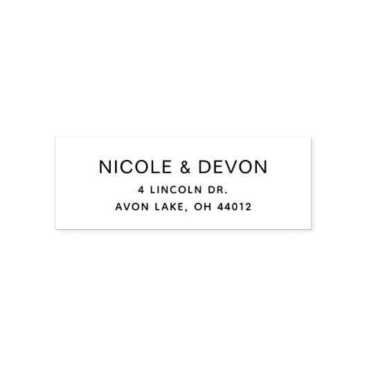 Einfache moderne Minimalistische Rücksendeadresse Permastempel (Design)