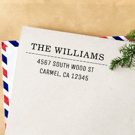 Einfache moderne Minimalistische Rücksendeadresse Permastempel