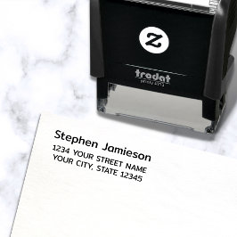 Einfache moderne Minimalistische Rücksendeadresse Permastempel