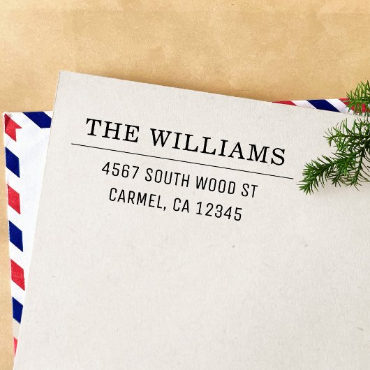 Einfache moderne Minimalistische Rücksendeadresse Permastempel