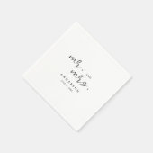 Einfache moderne Minimalistische Schrift Mr. and M Serviette (Ecke)