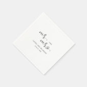 Einfache moderne Minimalistische Schrift Mr. and M Serviette (Ecke)