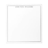 Einfache, moderne Minimalistische Schwarz-Linien-C Notizblock (Vorderseite)