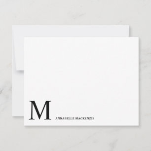 Einfache, moderne Minimalistische Schwarze Monogra Einladung