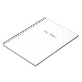 Einfache, moderne Minimalistische Schwarze Schrift Notizblock (Linke Seite)