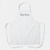 Einfache, moderne Minimalistische Schwarze Schrift Schürze (Vorderseite)