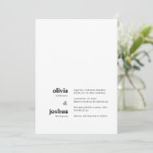 Einfache moderne Minimalistische Schwarztypografie Einladung (Stehend Vorderseite)