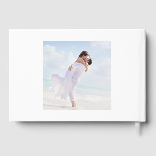 Einfache moderne Minimalistische Script-Hochzeit m Gästebuch (Rückseite)