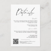 Einfache, moderne Minimalistische Script-Hochzeits Begleitkarte (Vorderseite)