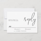 Einfache, moderne, Minimalistische Script-UAWG RSVP Karte (Vorderseite)