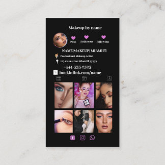 Einfache moderne Minimalistische Social Media Visitenkarte