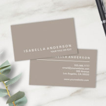 Einfache moderne Minimalistische Taupe Beruflich