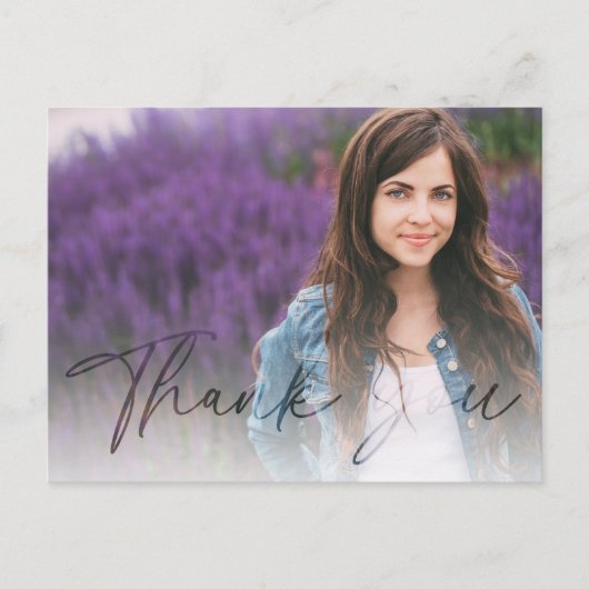 Einfache moderne Minimalistische Typografie 2 Foto Postkarte (Vorderseite)