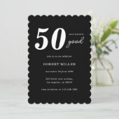 Einfache moderne Minimalistische Typografie 50. Ge Einladung (Stehend Vorderseite)