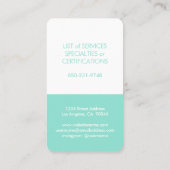 Einfache moderne Minimalistische Typografie Aquama Visitenkarte (Rückseite)