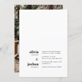 Einfache moderne Minimalistische Typografie-Foto H Einladung