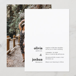 Einfache moderne Minimalistische Typografie-Foto H Einladung