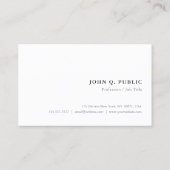 Einfache moderne Minimalistische Vorlage Beruflich Visitenkarte (Rückseite)