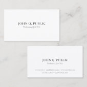 Einfache moderne Minimalistische Vorlage Beruflich Visitenkarte (Vorne/Hinten)