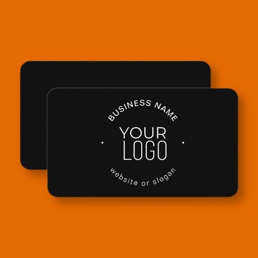 Einfache moderne minimalistische Vorlage | SCHWARZ Visitenkarte