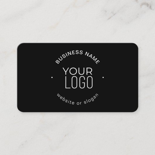 Einfache moderne minimalistische Vorlage | SCHWARZ Visitenkarte (Vorderseite)