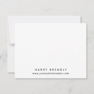 Einfache, moderne Minimalistische weiße Flachbilds Mitteilungskarte