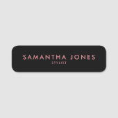 Einfache moderne Minimalmarke Namensschild (Vorderseite)