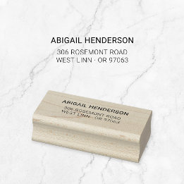 Einfache moderne Minimaltypografie 10 | Holz Gummistempel