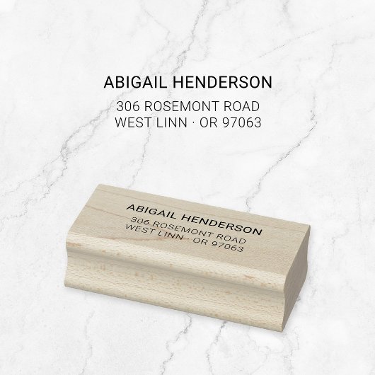 Einfache moderne Minimaltypografie 10 | Holz Gummistempel