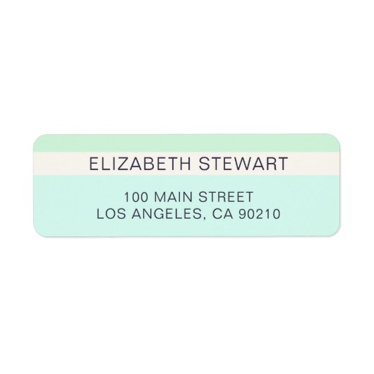 Einfache moderne Minze Grün und Aqua Beruflich (Vorne)