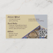 Einfache Moderne mit Abstraktem QR-Code Visitenkarte (Rückseite)