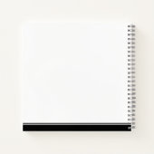 Einfache moderne Mit Monogramm Elegant Notizblock (Rückseite)