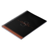 Einfache moderne, Mit Monogramm Elegant Rost nicht Notizblock (Linke Seite)