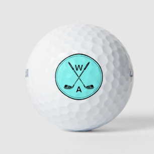 Einfache, moderne Mit Monogramm Golf Club Golf Bal Golfball