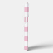Einfache moderne, Mit Monogramm Rosa Streifen Case-Mate iPhone Hülle (Rückseite / Rechts)