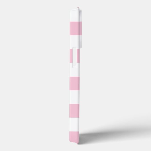 Einfache moderne, Mit Monogramm Rosa Streifen Case-Mate iPhone Hülle (Rückseite / Rechts)