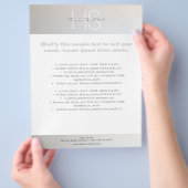 Einfache moderne Monogram Beruflich Grau Silver Flyer (Hand)