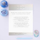 Einfache moderne Monogram Beruflich Grau Silver Flyer (Einzeln)