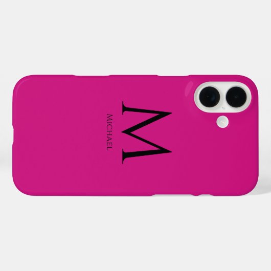 Einfache moderne Monogram Case-Mate iPhone Case (Rückseite (Horizontal))