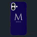 Einfache moderne Monogram Case-Mate iPhone Case<br><div class="desc">Dieses iPhone 16 Gehäuse verbindet Einfachheit und moderne Ästhetik für einen eleganten, raffinierten Look. Das Design wurde für jene konzipiert, die die schlichte Eleganz schätzen, und zeichnet sich durch ein minimalistisches Monogramm in einem puristischen, zeitgenössischen Schriftart aus, wobei der Vorname ordentlich unterhalb des Monogramms angezeigt wird. Das Layout sorgt für...</div>